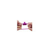 Anneau violet vibrant silicone avec langue picot 